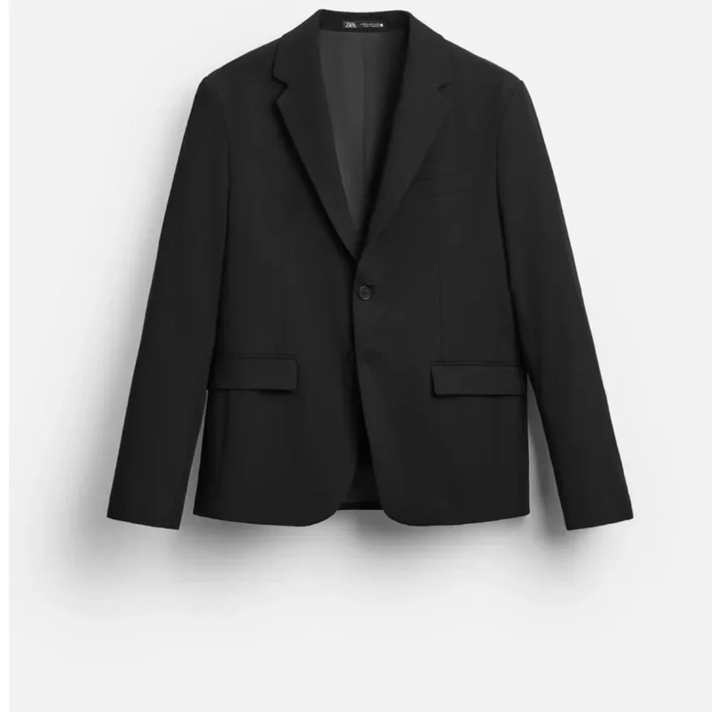 Zara Classic Black Men's Blazer Size 40 Slim fit Formal jacket